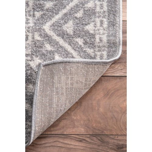  NuLOOM nuLOOM BDMN04B Trellis Lynell Vintage Rug, 7 6 x 9 6, Grey