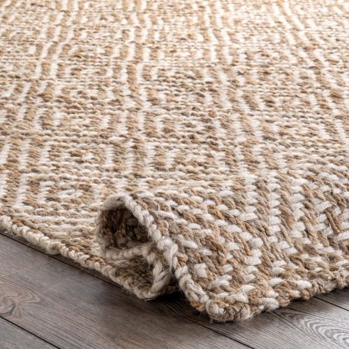  NuLOOM nuLOOM Alanna Diamond Jute Rug, 2 6 x 8, Natural