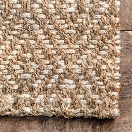  NuLOOM nuLOOM Alanna Diamond Jute Rug, 2 6 x 8, Natural