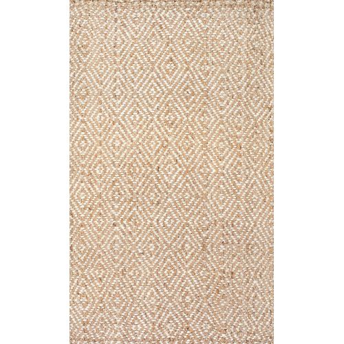  NuLOOM nuLOOM Alanna Diamond Jute Rug, 2 6 x 8, Natural