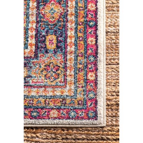  NuLOOM nuLOOM RZBD91A Tribal Emblems Cheyenne Runner Rug, 2 8 x 8, Ivory