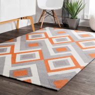 NuLOOM nuLOOM Contemporary Handmade Area Rug, 5-Feet by 8-Feet, Orange