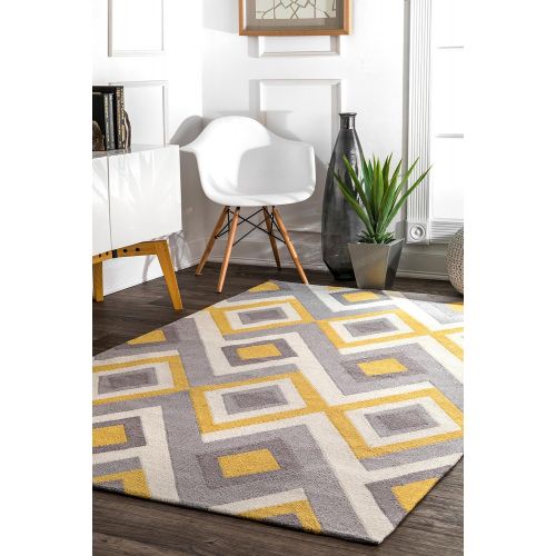  NuLOOM nuLOOM Contemporary Handmade Area Rug, 5-Feet by 8-Feet, Orange