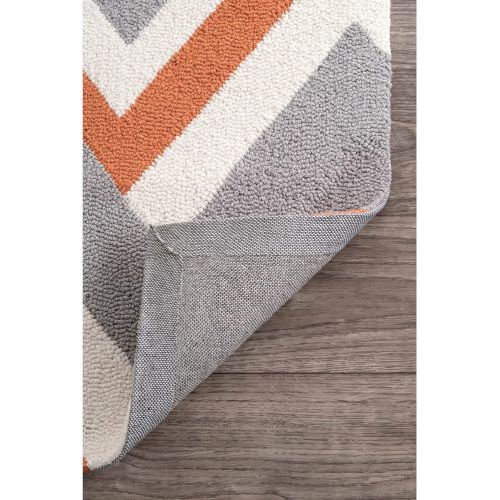  NuLOOM nuLOOM Contemporary Handmade Area Rug, 5-Feet by 8-Feet, Orange