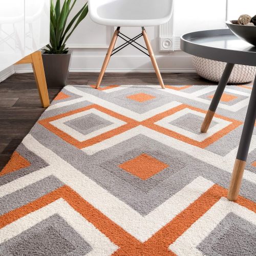  NuLOOM nuLOOM Contemporary Handmade Area Rug, 5-Feet by 8-Feet, Orange