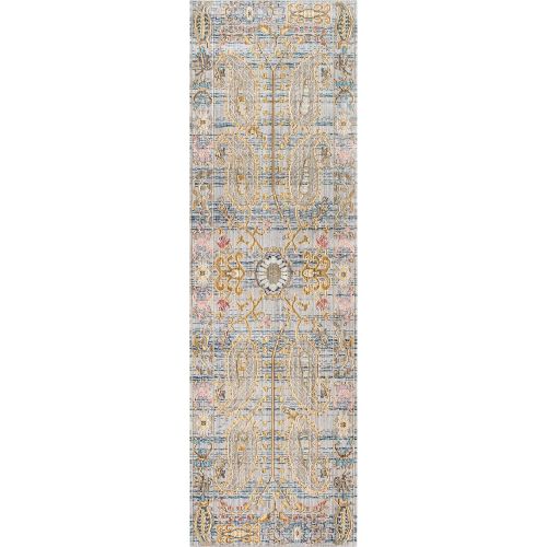  NuLOOM nuLOOM Traditional Vintage Paisley Oriental Runner Area Rugs, 2 6 x 8, Grey