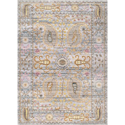  NuLOOM nuLOOM Traditional Vintage Paisley Oriental Runner Area Rugs, 2 6 x 8, Grey