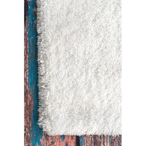  NuLOOM nuLOOM OZAS01A Soft Cloudy Shag Rug, 7 10 x 10, Snow White