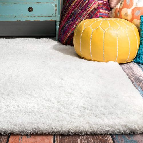  NuLOOM nuLOOM OZAS01A Soft Cloudy Shag Rug, 7 10 x 10, Snow White