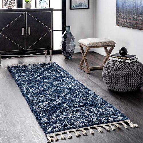  NuLOOM nuLOOM GCDI02A Vasiliki Moroccan Tribal Shag Rug, 9 2 x 12, Off-White