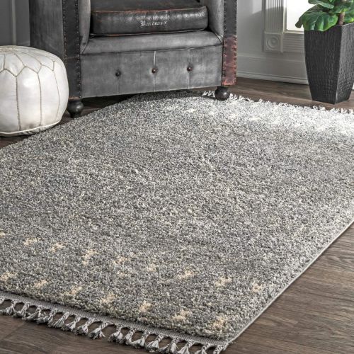  NuLOOM nuLOOM GCDI02A Vasiliki Moroccan Tribal Shag Rug, 9 2 x 12, Off-White