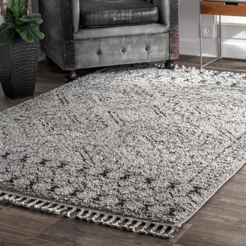  NuLOOM nuLOOM GCDI02A Vasiliki Moroccan Tribal Shag Rug, 9 2 x 12, Off-White