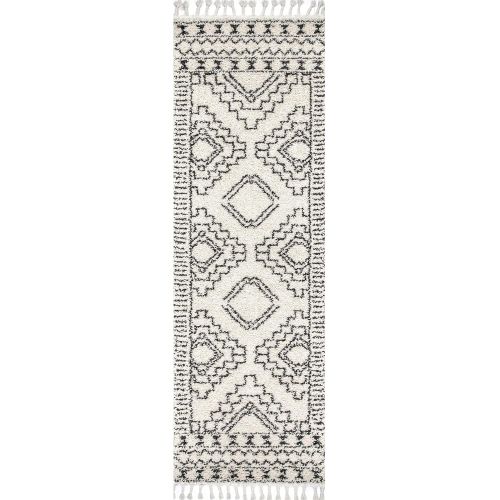  NuLOOM nuLOOM GCDI02A Vasiliki Moroccan Tribal Shag Rug, 9 2 x 12, Off-White