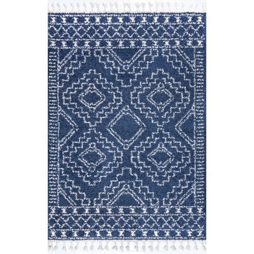  NuLOOM nuLOOM GCDI02A Vasiliki Moroccan Tribal Shag Rug, 9 2 x 12, Off-White