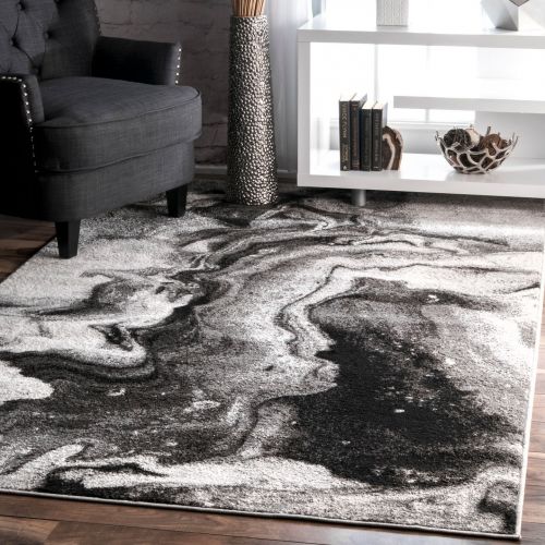  NuLOOM nuLOOM BDSM11A Remona Abstract Area Rug, 7 6 x 9 6, Grey