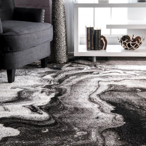  NuLOOM nuLOOM BDSM11A Remona Abstract Area Rug, 7 6 x 9 6, Grey
