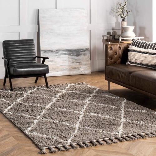  NuLOOM nuLOOM Venice Collection 100-Percent Wool Area Rug, 4 x 6, Moroccan, Natural
