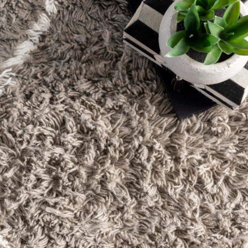  NuLOOM nuLOOM Venice Collection 100-Percent Wool Area Rug, 4 x 6, Moroccan, Natural