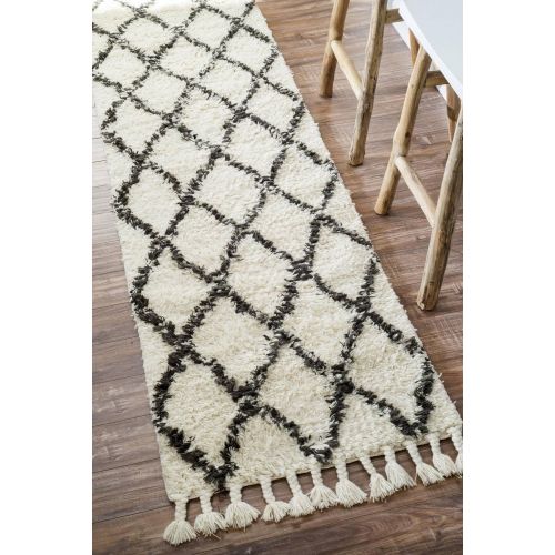  NuLOOM nuLOOM Venice Collection 100-Percent Wool Area Rug, 4 x 6, Moroccan, Natural