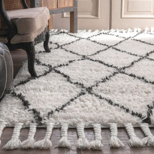  NuLOOM nuLOOM Venice Collection 100-Percent Wool Area Rug, 4 x 6, Moroccan, Natural