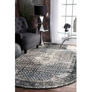 NuLOOM nuLOOM OWTC02A Transitional Kellum Oval Rug, 5 11 x 9 Oval, Slate