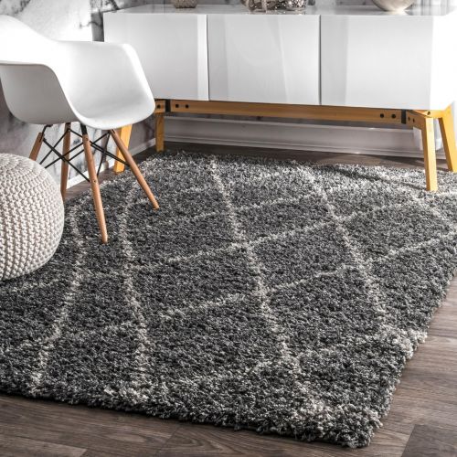  NuLOOM nuLOOM OZSG17A Alvera Easy Shag Rug, 5 3 x 7 6, White