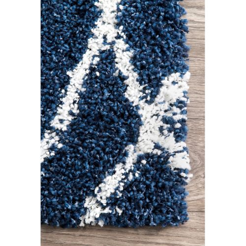  NuLOOM nuLOOM OZSG17A Alvera Easy Shag Rug, 5 3 x 7 6, White