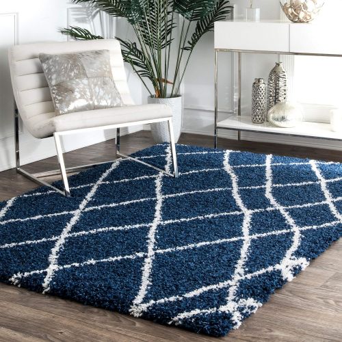  NuLOOM nuLOOM OZSG17A Alvera Easy Shag Rug, 5 3 x 7 6, White