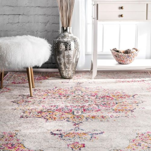  NuLOOM nuLOOM RZBD36B Medallion Leola Runner Rug, 2 8 x 8, Pink