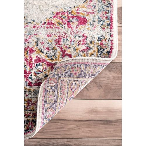  NuLOOM nuLOOM RZBD36B Medallion Leola Runner Rug, 2 8 x 8, Pink