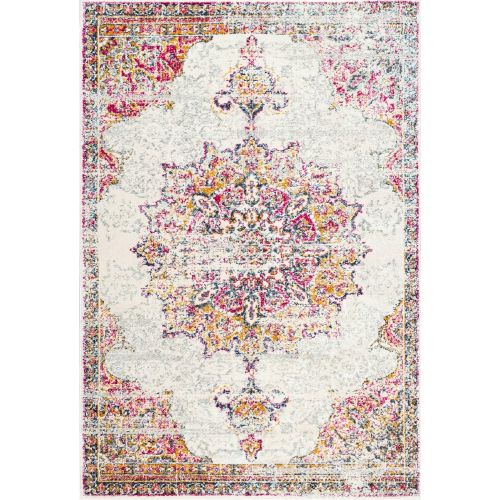  NuLOOM nuLOOM RZBD36B Medallion Leola Runner Rug, 2 8 x 8, Pink