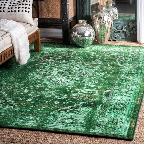  Rugs USA nuLOOM MCGZ01A Bohemian Reiko Area Rug, 5 x 8, Green