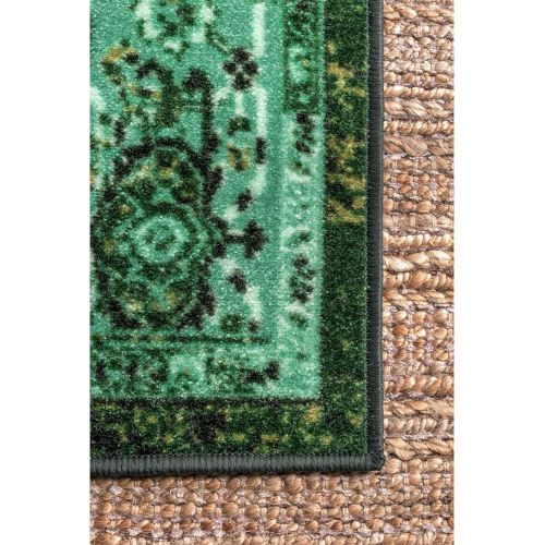  Rugs USA nuLOOM MCGZ01A Bohemian Reiko Area Rug, 5 x 8, Green