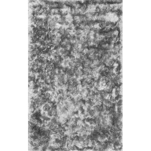  NuLOOM nuLOOM MHSH01B Handwoven Latonia Silkengy Shag Rug, 7 6 x 9 6, Silver