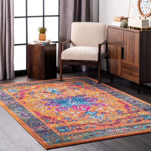  NuLOOM nuLOOM RZBD57A Persian Fancy Velva Area Rug, 4 x 6, Orange