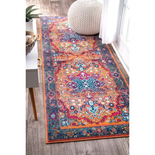  NuLOOM nuLOOM RZBD57A Persian Fancy Velva Area Rug, 4 x 6, Orange