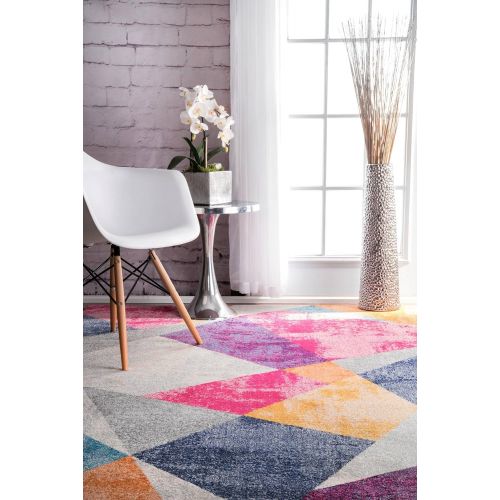  NuLOOM nuLOOM RZBD44A Multi Abstract Mosaic Anya Area Rug, 4 x 6, Multicolor