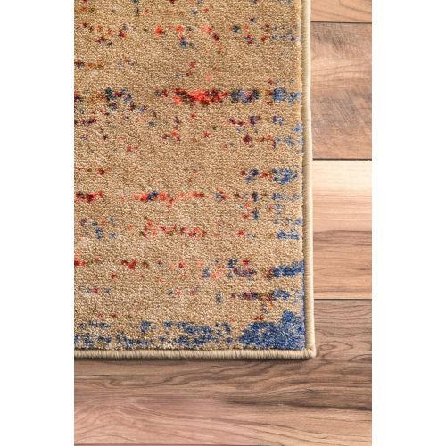  NuLOOM nuLOOM MCGZ14A Blue Distressed Birgit Area Rug, 8 x 10, Blue