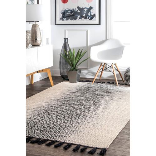  NuLOOM nuLOOM 200MTSK03A Raguel Fringe Area Rug, 5 x 8, Ivory