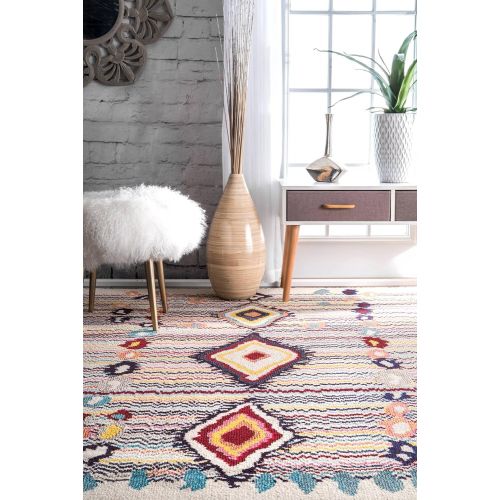  NuLOOM nuLOOM KKCB13A Moroccan Motley Area Rug, 5 3 x 7 7, Multi