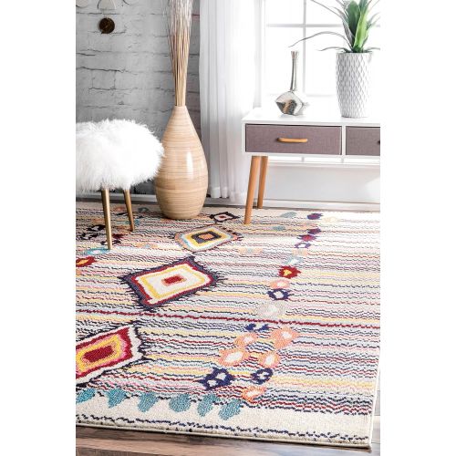  NuLOOM nuLOOM KKCB13A Moroccan Motley Area Rug, 5 3 x 7 7, Multi