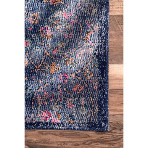  NuLOOM nuLOOM RZSW09A Navy Celina Floral Mandala Area Rug, 4 x 6, Navy