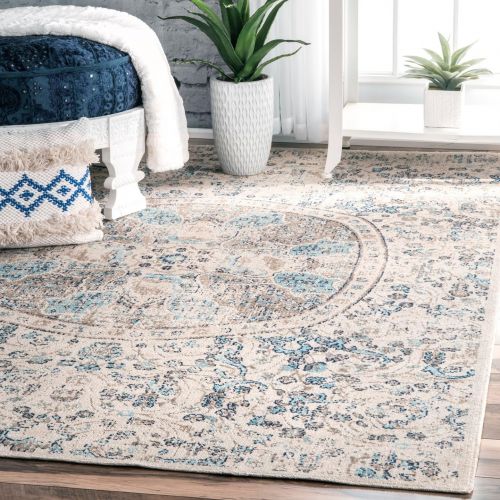  NuLOOM nuLOOM RZSW09A Navy Celina Floral Mandala Area Rug, 4 x 6, Navy