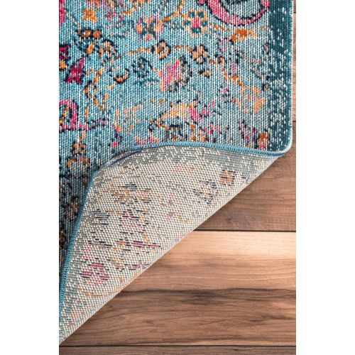  NuLOOM nuLOOM RZSW09A Navy Celina Floral Mandala Area Rug, 4 x 6, Navy