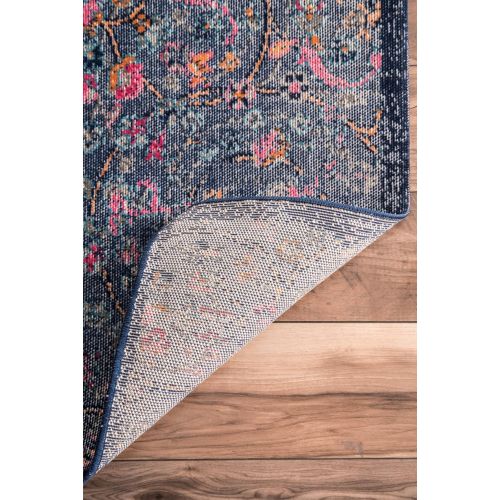  NuLOOM nuLOOM RZSW09A Navy Celina Floral Mandala Area Rug, 4 x 6, Navy