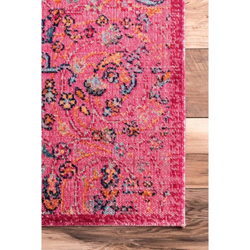  NuLOOM nuLOOM RZSW09A Navy Celina Floral Mandala Area Rug, 4 x 6, Navy