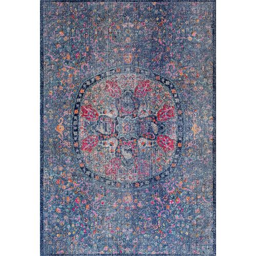  NuLOOM nuLOOM RZSW09A Navy Celina Floral Mandala Area Rug, 4 x 6, Navy