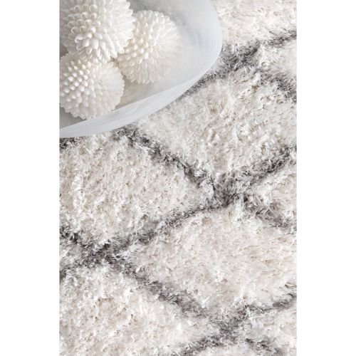  NuLOOM nuLOOM OZAS02C Stasia Diamond Shag Rug, 5 3 x 7 6, Baby Pink