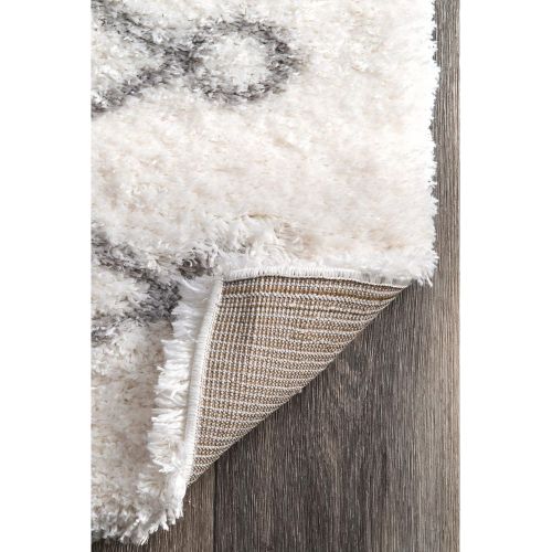  NuLOOM nuLOOM OZAS02C Stasia Diamond Shag Rug, 5 3 x 7 6, Baby Pink