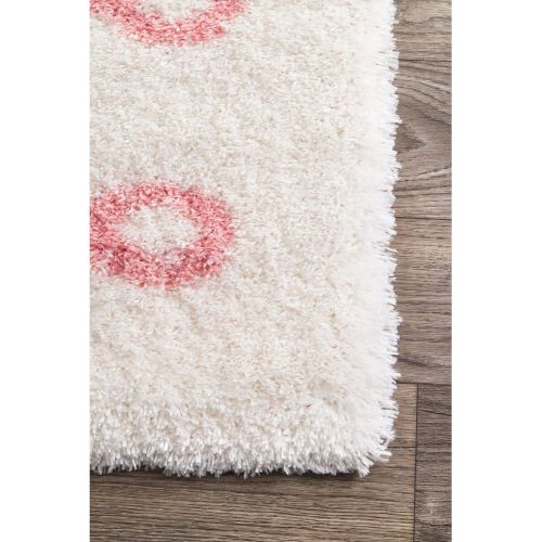  NuLOOM nuLOOM OZAS02C Stasia Diamond Shag Rug, 5 3 x 7 6, Baby Pink